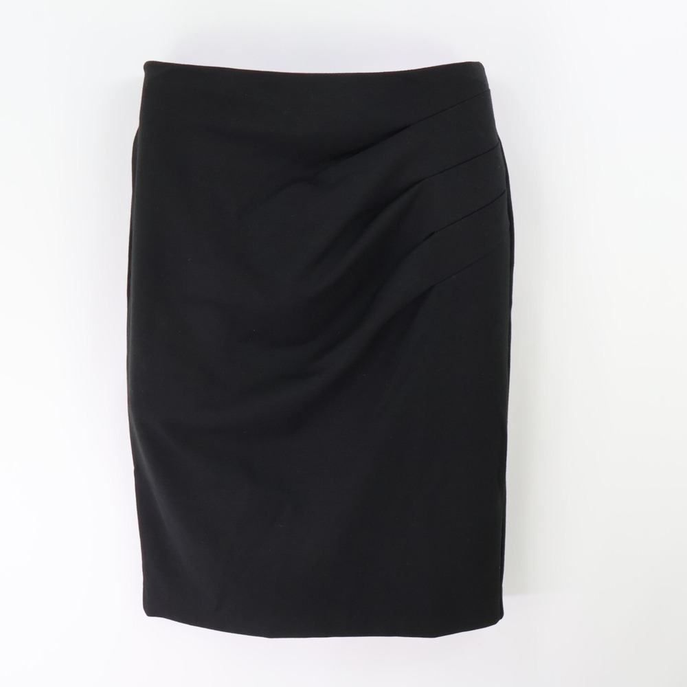 New York & Co. Straight Skirt Knee‎ Length Womens Size 2 Black Polyester Blend